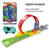 Catapulta carro de pista mutável montado elétrico de alta velocidade brinquedo de esteira Crianças diy carro de brinquedo