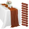 Amazon Bali Chifón Arrugado Mantel Individual, Mantel de Gasa Semitransparente, Mantel de Boda Estilo Bohemio Festivo