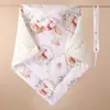 Manta Receptora para Recém-Nascido Swaddle Algodão Puro Roupas de Swaddle Outono/Inverno Espessadas Suprimentos para Bebê Sala de Parto Swaddle Anti-Susto