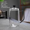 Colección taza de té verde de vidrio hecha a mano lenguaje de primavera Taza resistente al calor taza especial para té de burbujas con tapa taza para beber de oficina alto valor de color