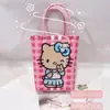 Bolsa Tejida de Plástico Gato Hawaiian Gatito Vacaciones Casual Bolsa Tejida Bordado de Dibujos Animados Lindo Bolso de Mano para Mujer