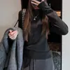 Camiseta Base de Otoño/Invierno de Fábrica Cuello Redondo Pequeño Manga Larga Estilo Nuevo para Mujer Mezcla de Lana Alta Calidad Ajuste Delgado Top Cálido