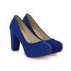 Sapatos Femininos de Salto Alto com Bico Redondo, Impermeáveis e Plataforma, para Primavera e Outono, com Salto Grosso, Disponíveis nos Tamanhos 32-43, Moda Casual Vintage