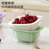 Tina de Lavado de Verduras de Doble Capa con Cesta Escurridora, Bandeja Multifuncional de Frutas para Cocina, Colador de Verduras para Sala de Estar, Cesta para Lavar Verduras, Bol para Frutas