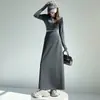 Saia feminina de outono nova, cintura alta, corte A, saia esportiva, saia casual e solta de comprimento médio