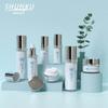Botella de Spray Plateada Galvanizada de Doble Capa y Pared Gruesa de 50ml/100ml Tarro para Crema de 30g con Recipiente Interior Set de Cosméticos para Crema Facial