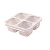 Amazon Wheat Straw Snack Box Quatro compartimentos Snack Caixa de frutas secas com tampa Geladeira de frutas Armazenamento de alimentos frescos Caixa de refeição