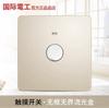 Panel Internacional de Enchufe e Interruptor Eléctrico Toma de Pared Doméstico Oculto 86 Oro Champán Panel Grande Tres Orificios
