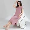 Camisón para Mujer, Algodón Puro, Verano sin Mangas, Delgado, Fresco, Pijama de Algodón Elástico, Falda Chaleco, Suelto, Talla Grande, Se Puede Usar Afuera