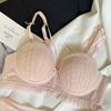 9816 Su Di Yan Liu# Encaje de Ensueño Malla Hermosa en el Pecho Espalda Hermosa Pecho Pequeño Levanta Cómodo Transpirable Agradable a la Piel Ropa Interior