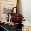 Bolso de Mano Elegante Retro Moderno con Personalidad Moda Coreana Casual Bolso Boston Simple para el Trabajo Bolso Cruzado Elegante