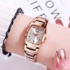 GEDI Novo Relógio Feminino Casual de Moda com Diamantes Incrustados Relógio de Mão com Calendário Pequeno Pulseira de Aço Feminino Relógio Feminino À Prova D'Água Atacado