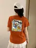 Ying+ Treze Linhas Pintado Pato Donald Carta Floco de Neve Algodão Camiseta Gola Redonda Emagrecedora Versátil Manga Curta Verão M50-6025