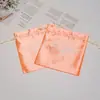 Bolsa de Cetim Seda com Cordão para Guardar Roupa Íntima e Máscaras de Dormir, Bolsa de Cetim Imitação de Seda com Cordão Atacado do Fabricante