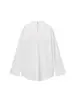 Comércio Exterior Transfronteiriço Moda Feminina Outono e Inverno 2025 Estilo Europeu e Americano Camisa de Popeline com Detalhe de Laço de Botão Único para Mulheres
