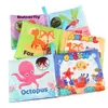 Amazon Libro de Tela para Bebé Papel Sonoro No se Puede Rasgar Libro de Tela en Inglés Educación Temprana Cognición Infantil Se Puede Morder Libro de Palma