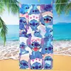 Toalla de Playa con Estampado de Stitch Lindo de Dibujos Animados y Anime, Toalla de Baño de Microfibra Secado Rápido Transfronteriza, Toalla de Playa Espesa
