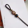 Nuevo llavero tejido a mano estilo chino estilo Xizang, artículo decorativo, cadena para teléfono, accesorio colgante para bolso semiacabado