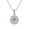 Collar de Plata de Ley S925 para Mujer Colgante de Citrino Natural Granate de Alta Gama Cadena de Clavícula de Moda Suministro Transfronterizo