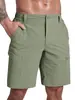 Pantalones Cortos de Senderismo para Hombre de Secado Rápido Multi-Bolsillo Elásticos 6 Bolsillos Ligeros Tácticos para Exteriores y Trabajo