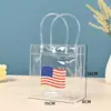 Bolsa impermeable para documentos, gran capacidad, bolsa de mano tote de plástico transparente de PVC simple para estudiantes, bolsa de regalo de PVC personalizada