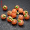 13*16mm Ágata Branca Cristal Melancia Jade Dourado Pêssego Pêssego Pingente DIY Colar Colar Pequena Gota Deslizante
