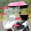 5 Marquesinas para Vehículos Eléctricos, Sombrillas Parasol, Cubiertas de Lluvia para Motocicletas, Protección Solar de Caucho Negro para Patinetes Eléctricos, Protección Gruesa contra Viento y Lluvia al por Mayor