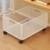Estante de almacenamiento de bolsas de libros debajo del escritorio, estantería, cesta de almacenamiento de libros, móvil con ruedas, una herramienta práctica para uso en oficina, carrito pequeño