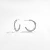 Estante con forma de C en espiral Pendientes de Diamante Clásicos para Mujer Mobius Giratorio Irregular Destello Denso Pendientes de Botón de Diamante
