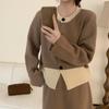 Cárdigan de punto estilo Chanel con cuello redondo retro a juego para mujer, otoño e invierno, nuevo abrigo de suéter suave y glutinoso de alta calidad.