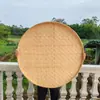 Productos de Tejido de Bambú, Recogedor Redondo de Bambú Estilo Granja, Colador de Bambú sin Perforaciones, Bandeja de Bambú, Cesta Decorativa, Pintado a Mano