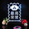 Tarjeta VIP luminosa LED acrílica Junjie se puede imprimir LOGO bar KTV club posicionamiento tarjeta de mesa soporte de exhibición