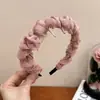 Faixa de Cabeça Plissada Bolha de Verão para Mulheres Malha Chiffon Nuvens com Dentes Topo Craniano Alto Pressão Lavar Cabelo Rosto Faixa de Cabeça Acessórios de Cabelo
