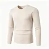 2026 Nuevo Jersey de Punto para Hombre de Otoño/Invierno Transfronterizo, Ajuste Delgado, Cuello en V, Tallas Grandes, Moda Casual, Camiseta Base