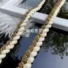 Venda Direta de Fábrica de Galão de Renda Trançada Dourado e Prateado para Golas e Punhos, Acessórios e Decorações de Vestuário