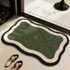 Alfombrilla de Baño de Barro Diatómico Estilo Retro Francés Absorbente de Agua Secado Rápido Alfombrilla para Suelo de Baño Transfronteriza Alfombrilla Antideslizante Resistente al Desgaste para Puerta de Baño