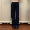 2026 Novos Jeans Soltos de Cintura Alta Emagrecedores Micro-Flare Femininos Outono Inverno Calças Flare Jeans Azul Profundo Americano