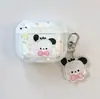 Adecuado para Fundas de Auriculares AirPods 4, Carcasa Cuadrada de Dibujos Animados, Colgante de Funda Protectora Bluetooth Inalámbrica Apple 1ª/2ª Generación Pro3