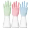 [Los recién llegados obtienen dos pares de 0.01 de franqueo] guantes para lavar platos para mujer, del hogar, de cocina, impermeables, de goma, para lavar platos