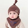 Chapéu de bebê urso de desenho animado primavera e outono 3-6-12 meses de idade masculino e feminino bebê pulôver chapéu algodão bonito chapéu de pneu de dormir
