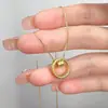 Nuevo Collar de la Fortuna con Anillo Redondo, Cintura Pequeña y Patrón de Trigo para una Vida Fluida, un Regalo para tu Novia Que No Se Desvanecerá