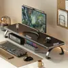 Soporte para computadora de escritorio, soporte para laptop, base para monitor de estación de trabajo, marco de soporte, estante de almacenamiento de escritorio