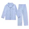 Pijama de Hombres Japonés para Primavera, Otoño y Verano, Delgado, Algodón Puro, Doble Gasa, Conjunto de Pijama, Todo Algodón, Ropa de Casa para Hombres, Aire Acondicionado