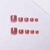 J0049 pieza de uña de pie blanca con incrustaciones de diamantes para llevar pegatinas artificiales para uñas de pie parche para uñas removible acabado venta al por mayor