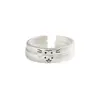 Anillos de Pareja Diarios de Gato y Perro Combinados en Uno, Anillos de Gatito y Cachorro, Mismo Estilo que en Xiaohongshu, Anillo Abierto Mate