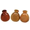 Gato tallado de sándalo, jarrón pequeño, accesorio, amuleto de bolsa de la suerte, colgante de juego cultural DIY, estilo retro creativo, adorno para llavero