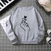 Suéter estampado de outono da moda feminino 2022 novo casaco casual com capuz feminino em tamanho grande hoodie