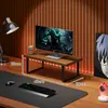 Suporte Elevado para Computador para Mesa de Desktop de Sala de Jogos, Base Elevatória para Monitor, Prateleira de Armazenamento, Suporte de Elevação para Mesa de Escritório