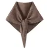Cachecol pequeno de cashmere para outono e inverno para mulheres, cachecol triangular, amigo da pele, protege o pescoço, aquecedor de pescoço de tricô quente, gola falsa versátil
