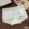 Nuevas Bragas Florales Antibacterianas Dulces con Estampado Completo para Mujer, de Cintura Media Extendida, Cómodas, Transpirables y Amigables con la Piel para Niñas